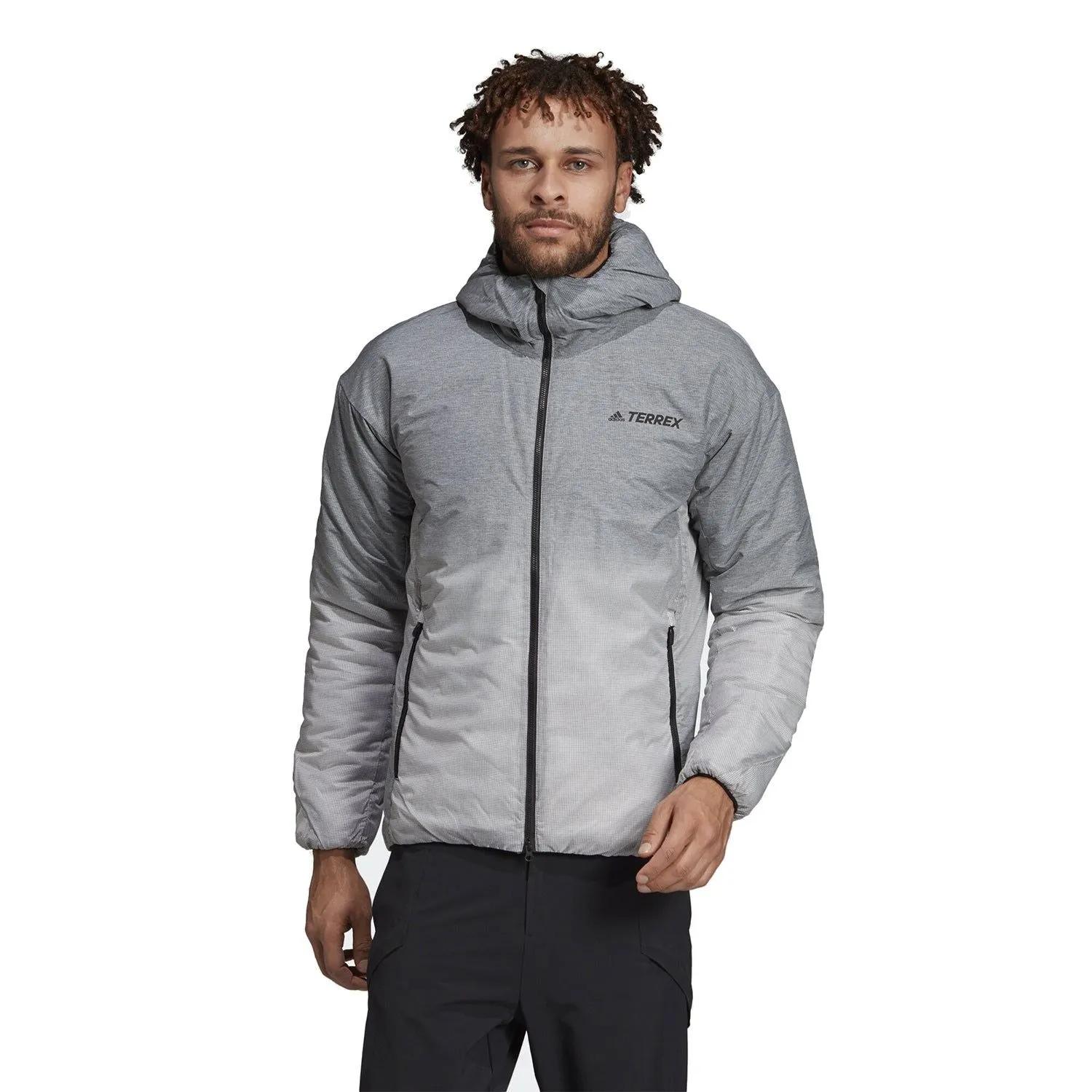 adidas Terrex Windweave Insulated Trail Hooded Jacket - Grey