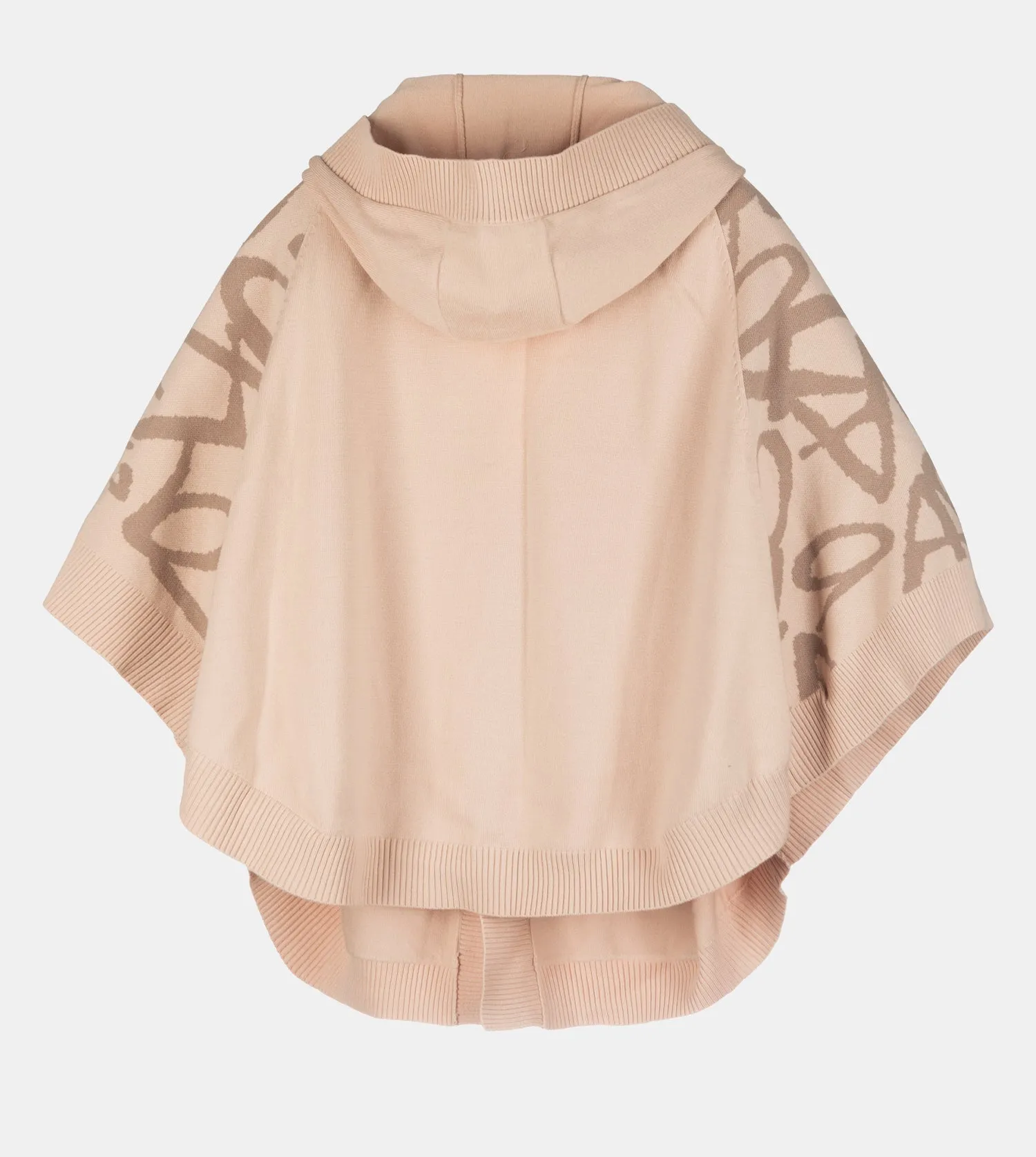 Beige poncho-style jacket