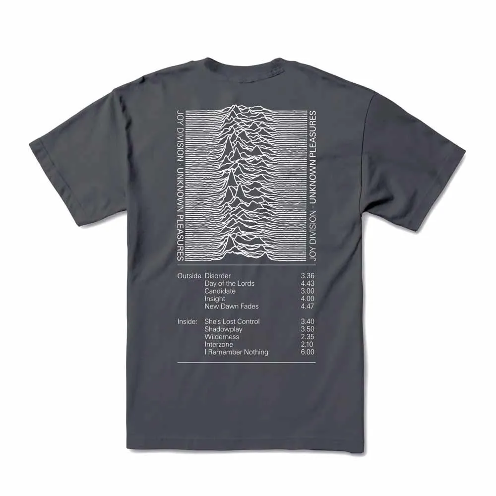 Color Bars X Joy Division Unkown Pleasures T-Shirt Graphite Premium Dye