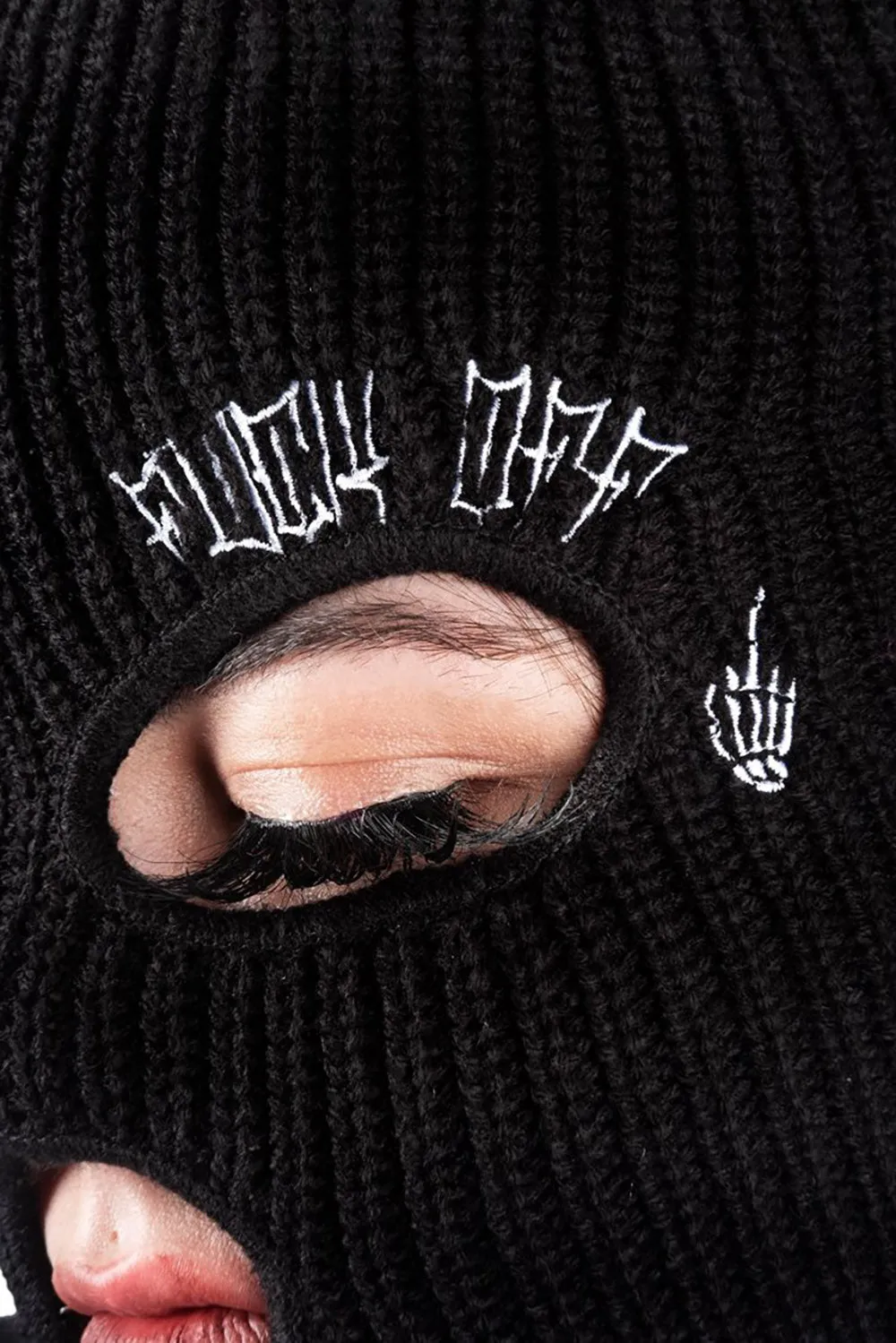 F Off Embroidered Balaclava Ski Mask