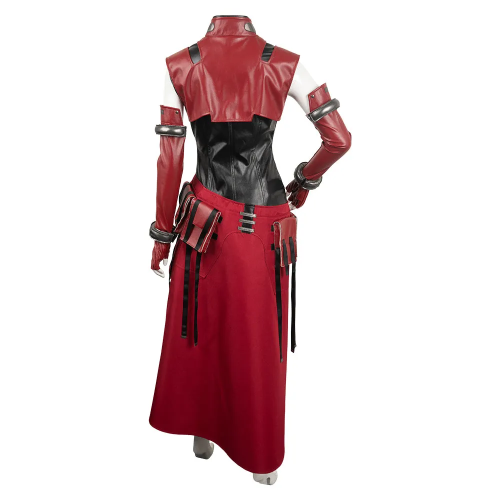 Final Fantasy Aerith Gainsborough Leather Suit Cosplay Costume Outfits Halloween Carnival Suit
