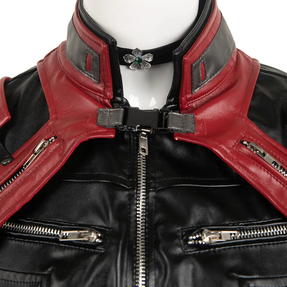 Final Fantasy Aerith Gainsborough Leather Suit Cosplay Costume Outfits Halloween Carnival Suit