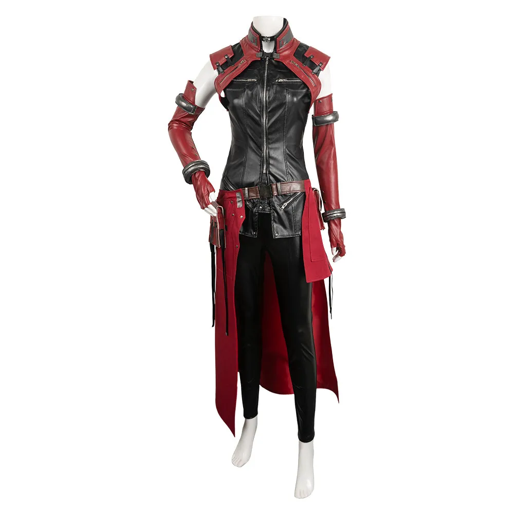 Final Fantasy Aerith Gainsborough Leather Suit Cosplay Costume Outfits Halloween Carnival Suit