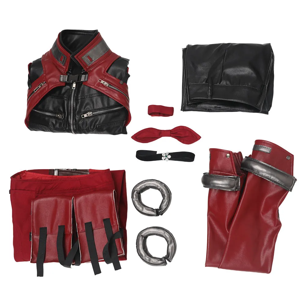 Final Fantasy Aerith Gainsborough Leather Suit Cosplay Costume Outfits Halloween Carnival Suit