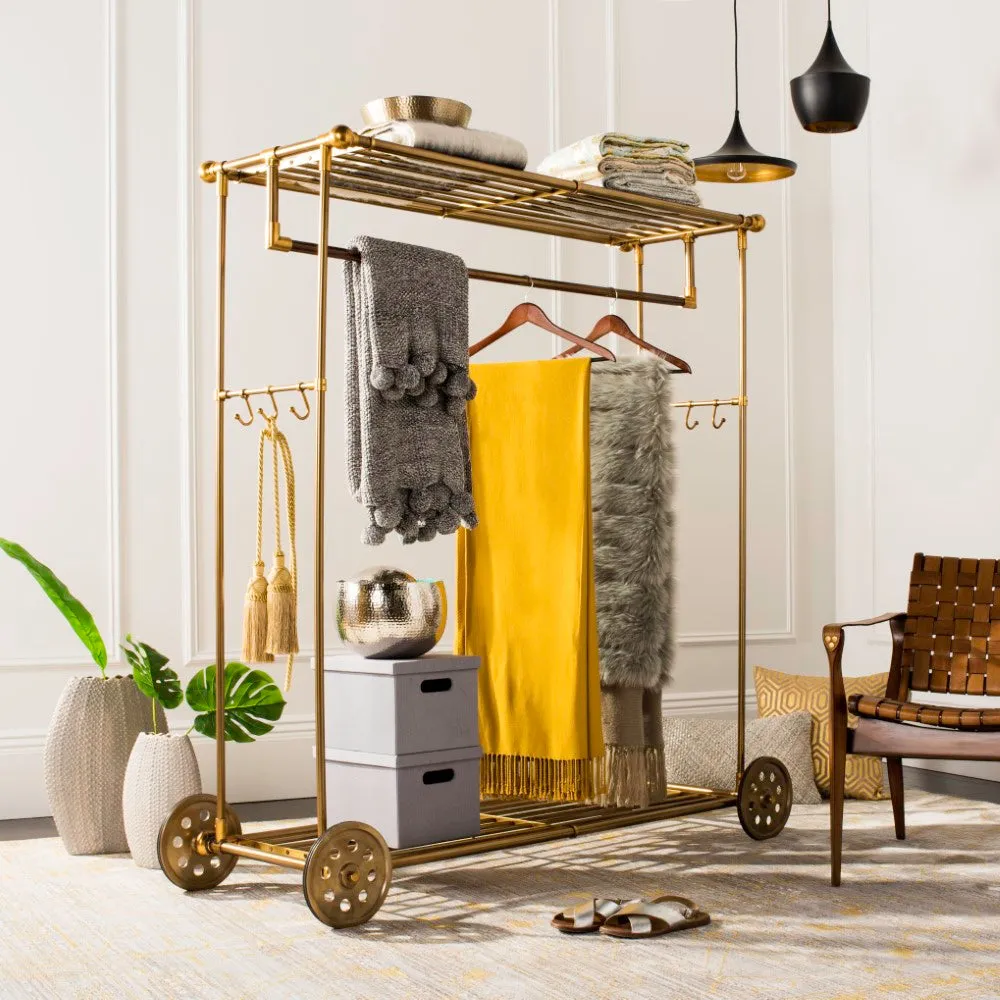 Glen 66" 6-Hook Rolling Coat Rack