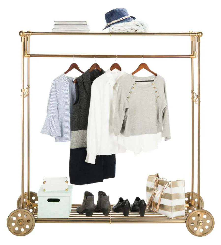 Glen 66" 6-Hook Rolling Coat Rack