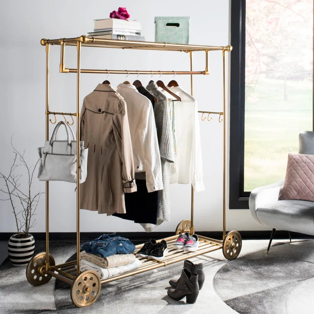 Glen 66" 6-Hook Rolling Coat Rack