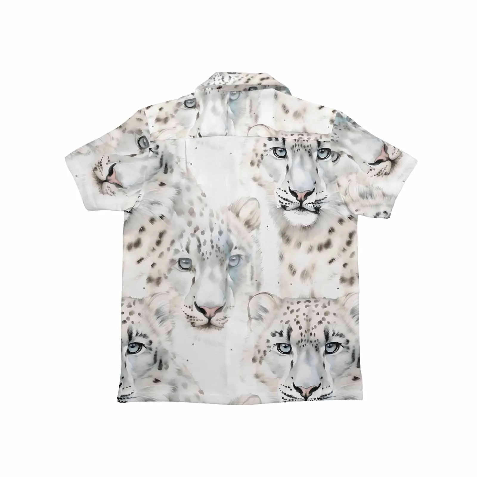 Leopard  Little Boys Hawaiian Shirt