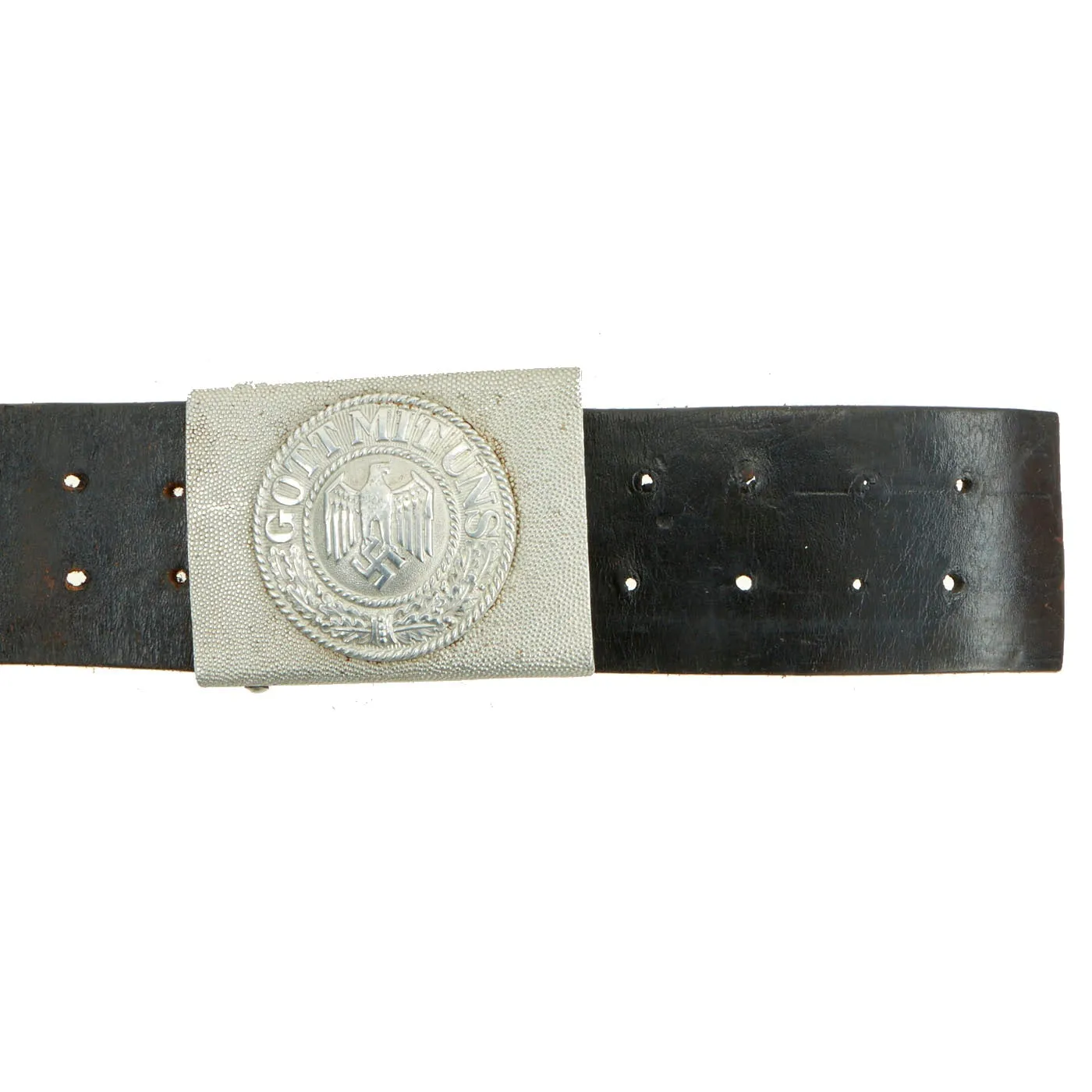 Original German WWII Army (Heer) Belt, Buckle, 98k Bayonet, Reproduction Frog, and Ammunition Pouches