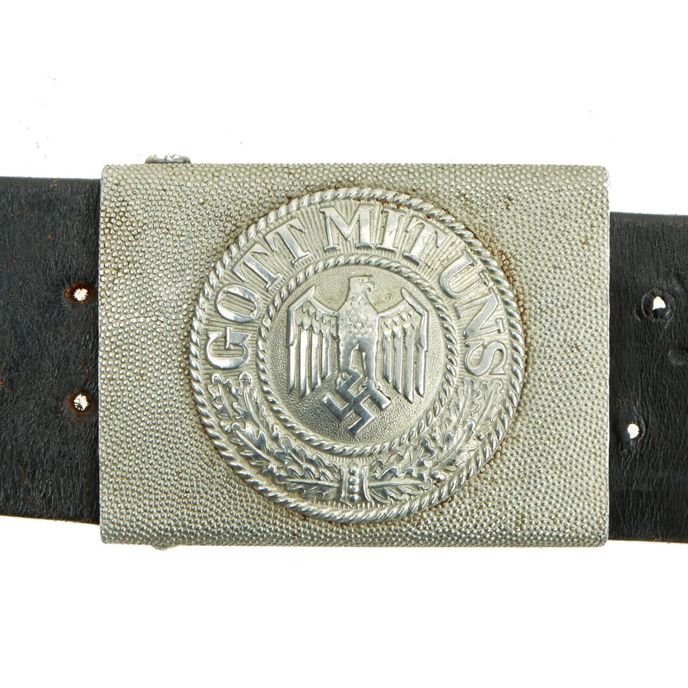 Original German WWII Army (Heer) Belt, Buckle, 98k Bayonet, Reproduction Frog, and Ammunition Pouches