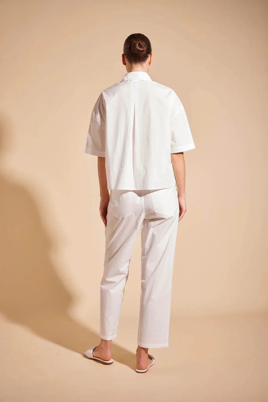 POPPY PIMA COTTON SHIRT | White