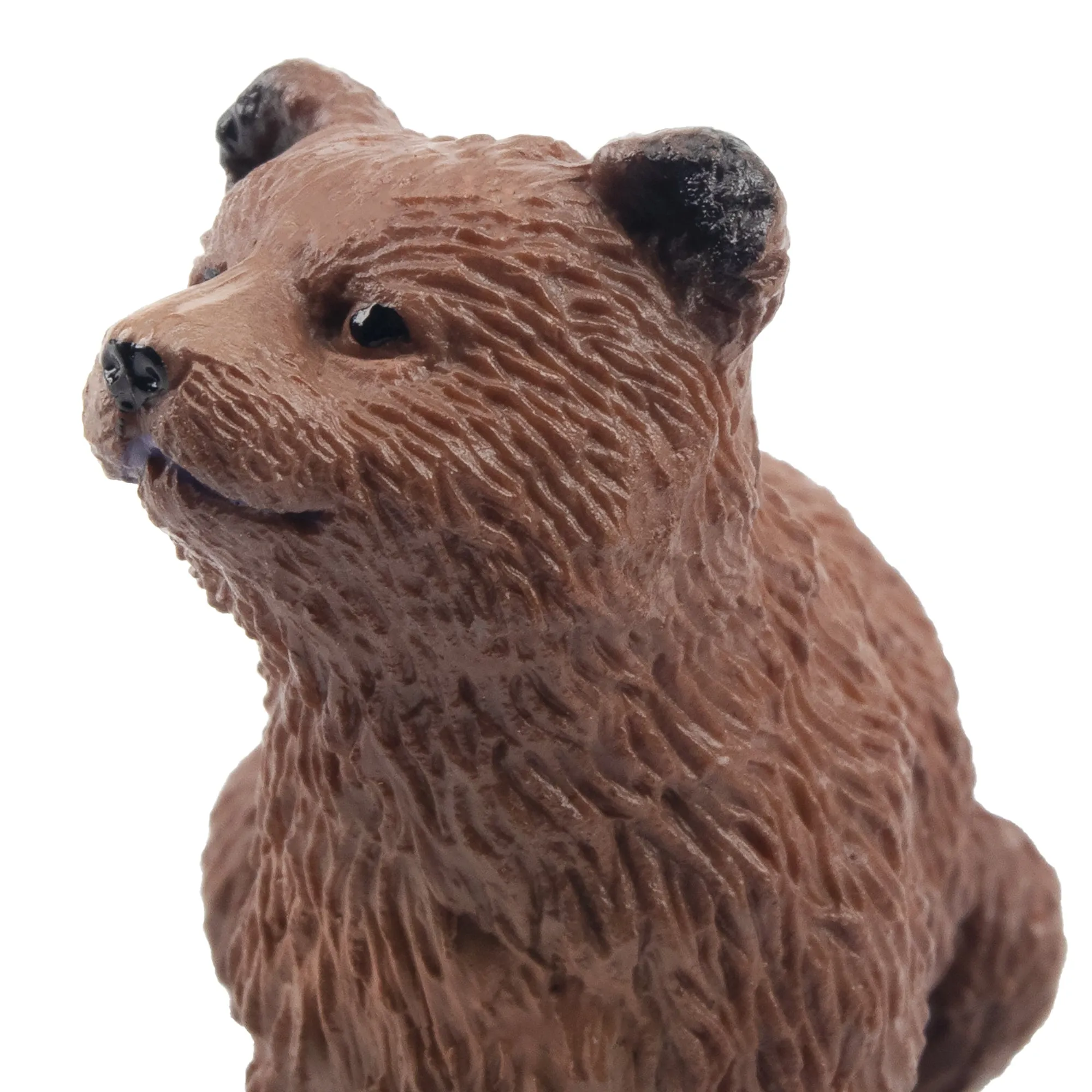 Toymany Sitting Brown Bear Cub Figurine Toy