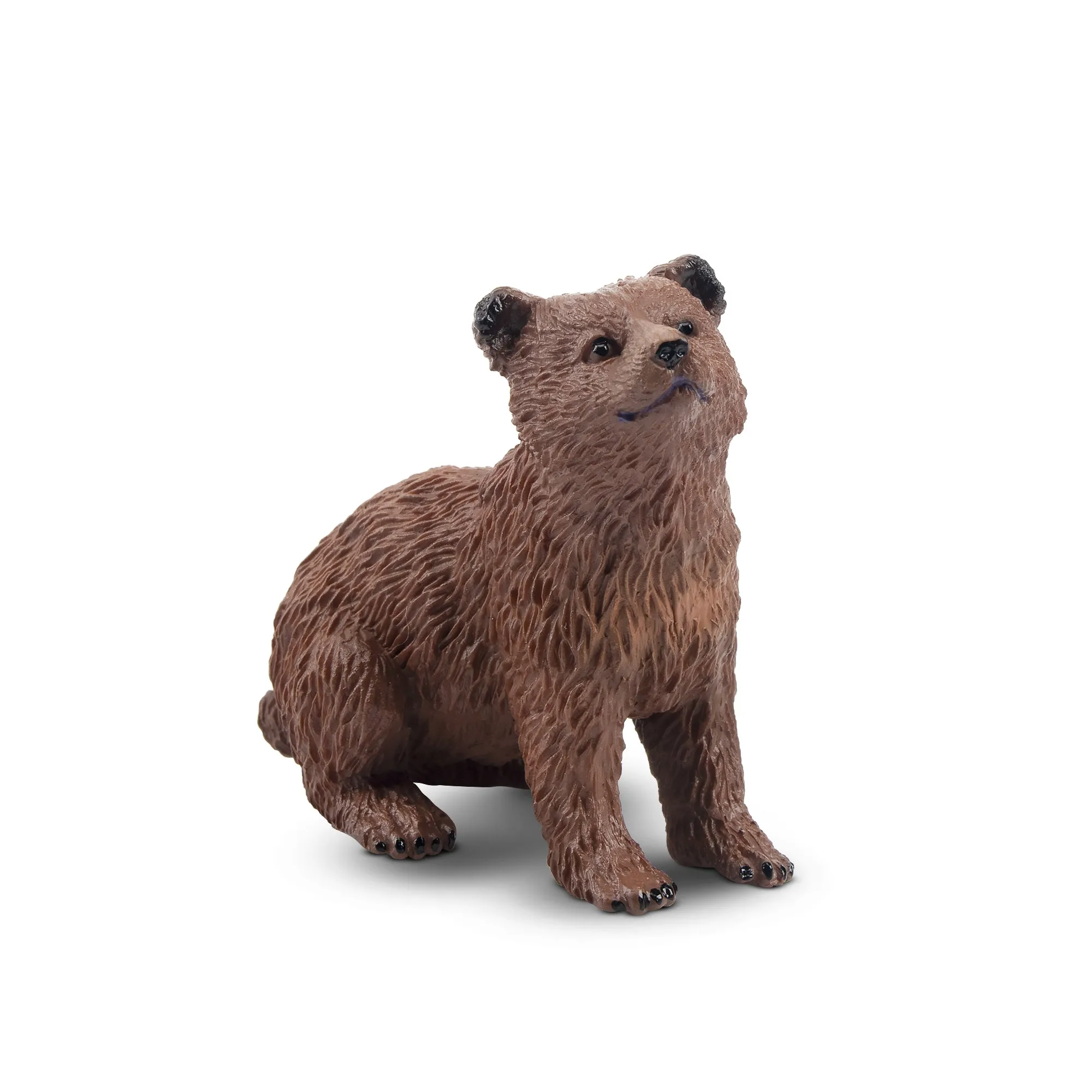 Toymany Sitting Brown Bear Cub Figurine Toy